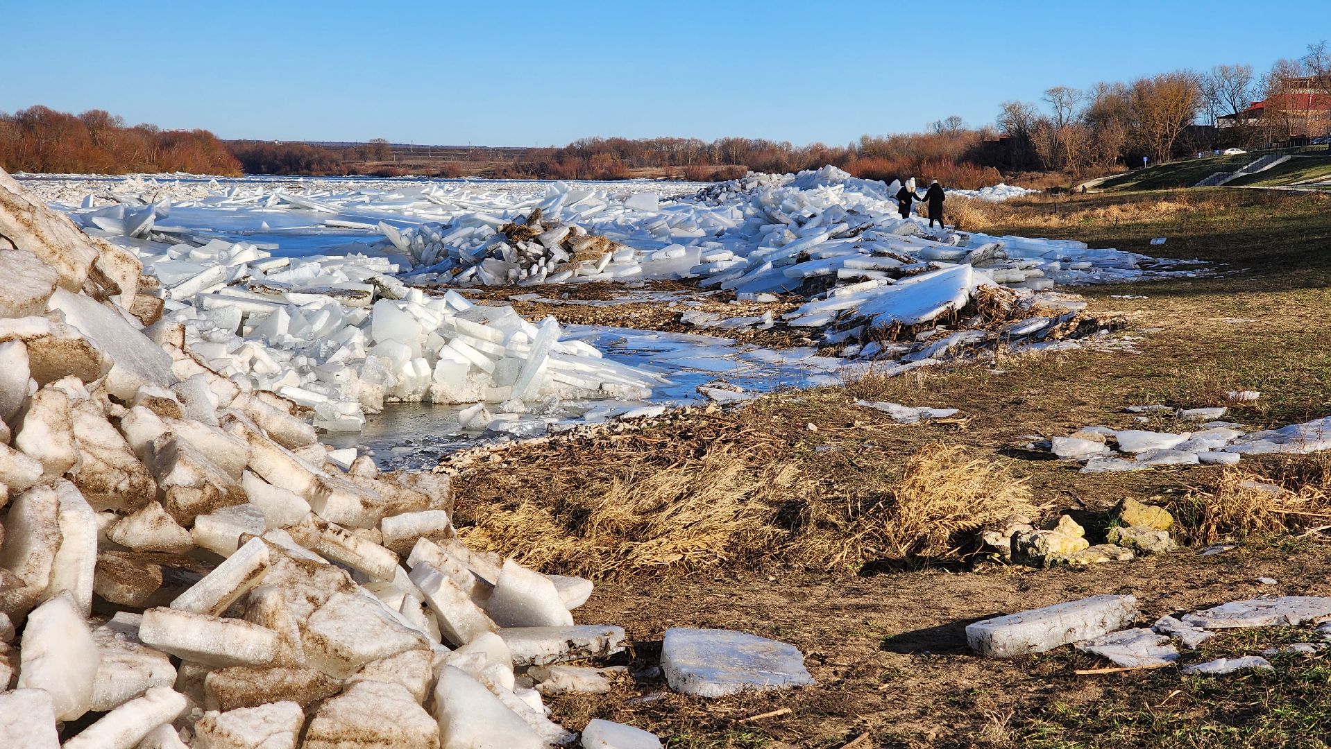 кашира, ока, набережная, фотозона, ледоход,