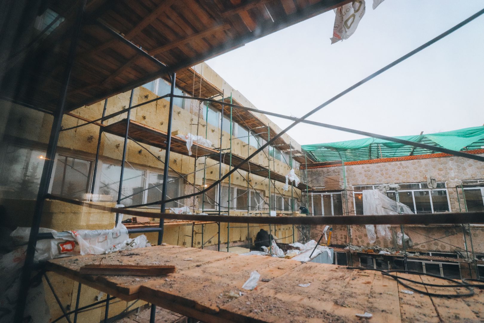 Клин, общество, строительство, ремонт школы,