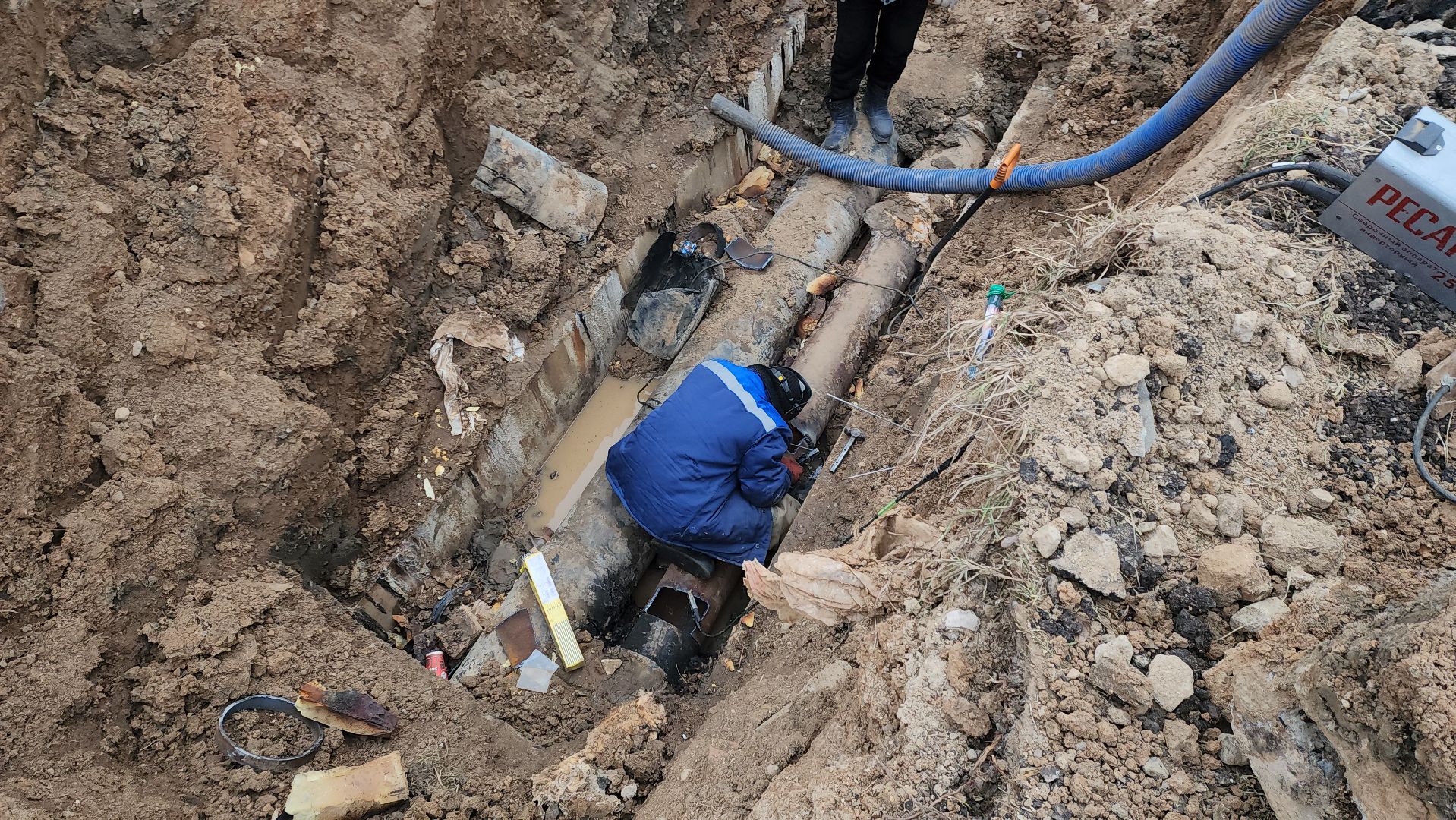 Жкх, коммунальная авария, руза, рузский муниципальный округ, устранение коммунальной аварии, московская область,