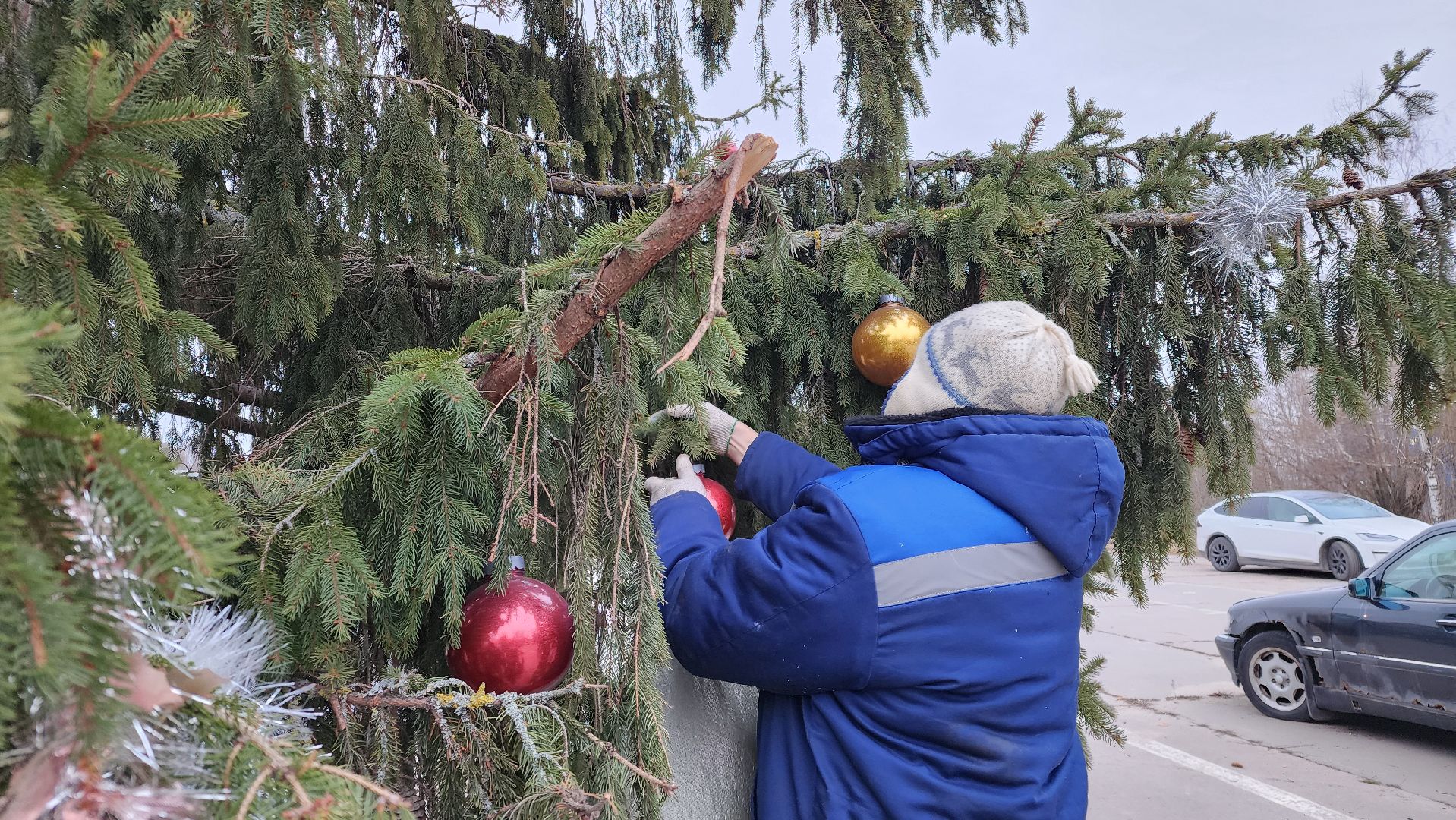 Елка, комбинат благоустройства, Протвино, вертикалки,