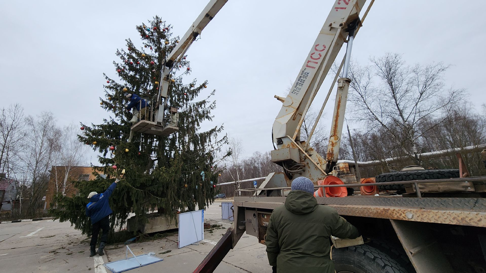 Елка, комбинат благоустройства, Протвино, вертикалки,
