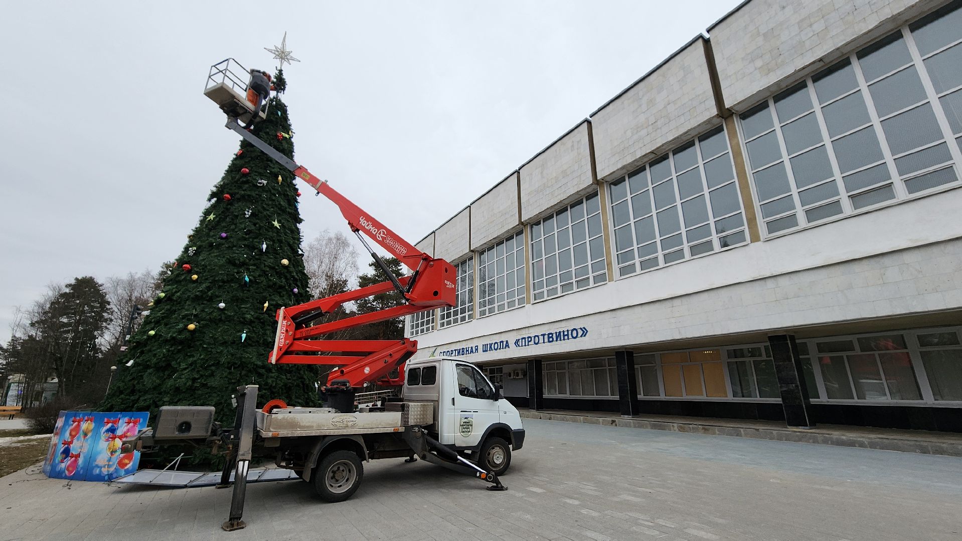 Протвино, разборка елки, комбинат благоустройства, вертикалки,