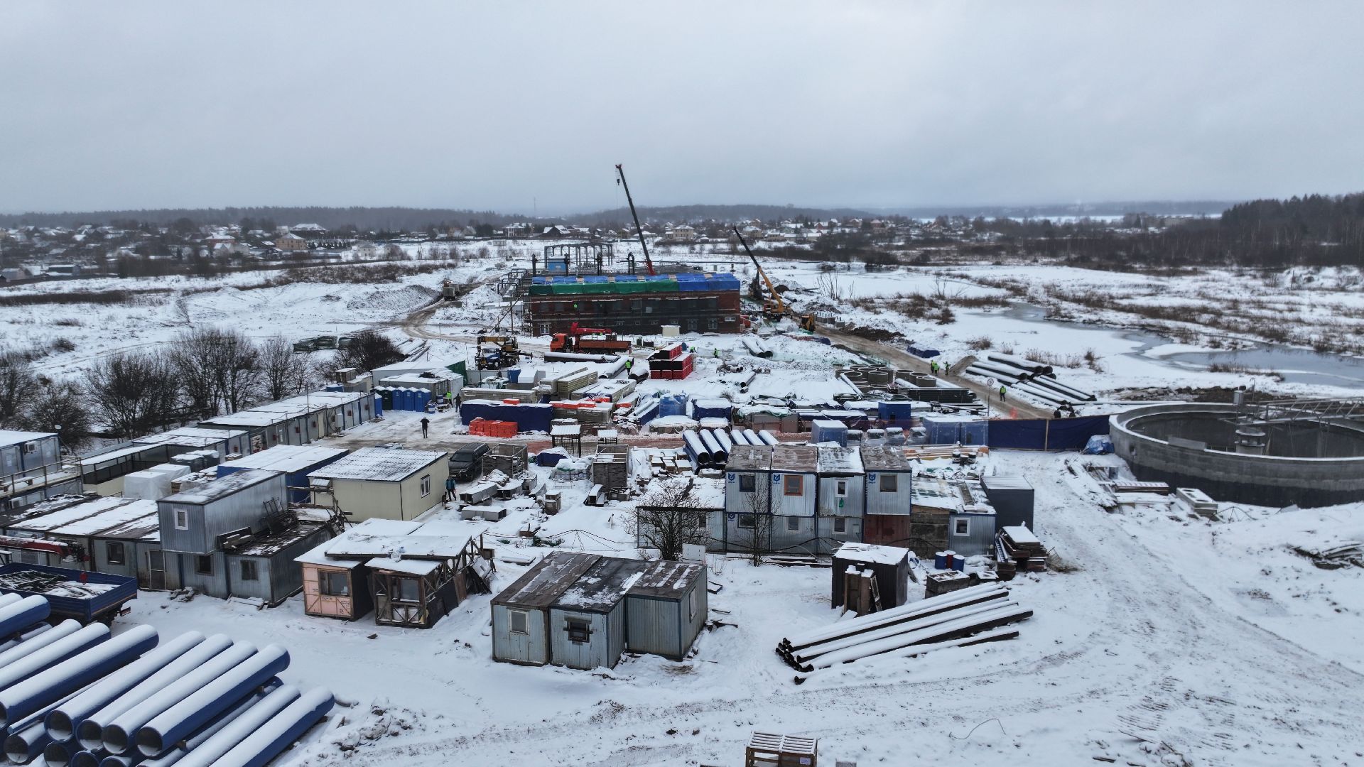 видео с коптера,солнечногорск, экология, очистные сооружения,