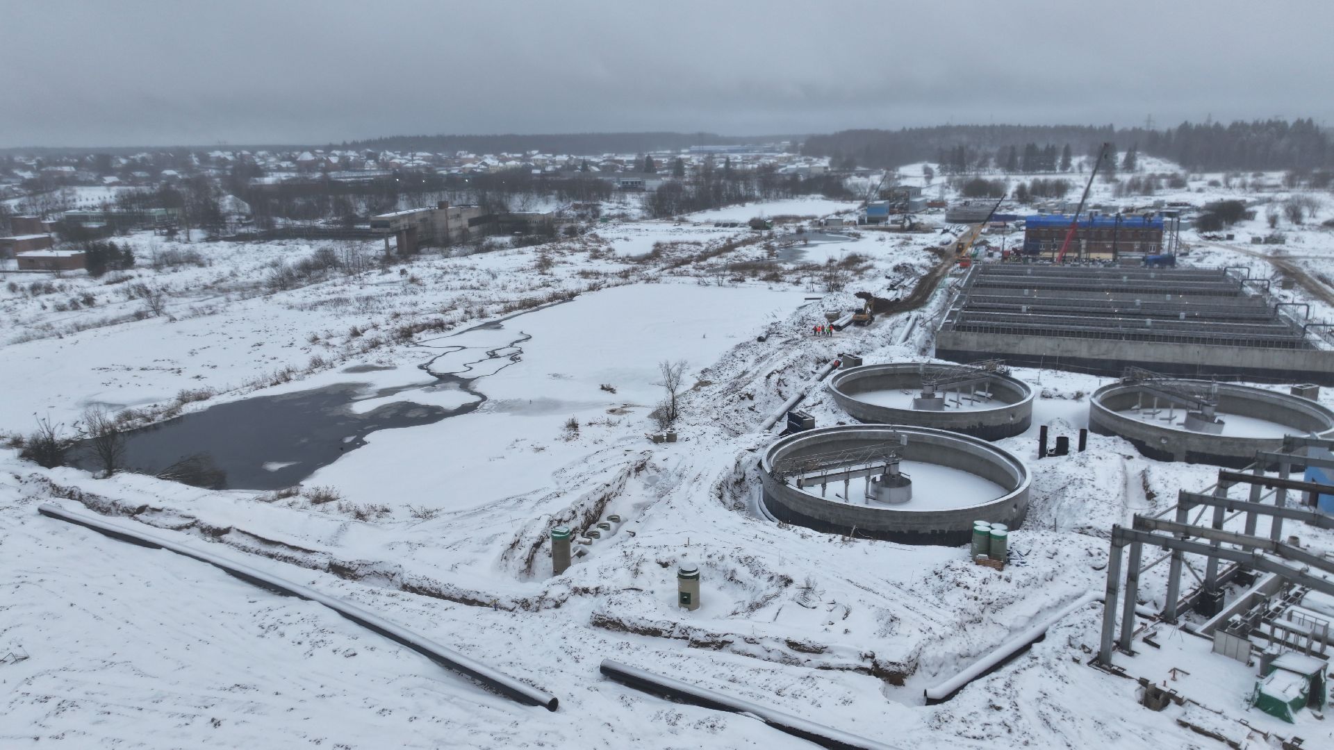 видео с коптера,солнечногорск, экология, очистные сооружения,
