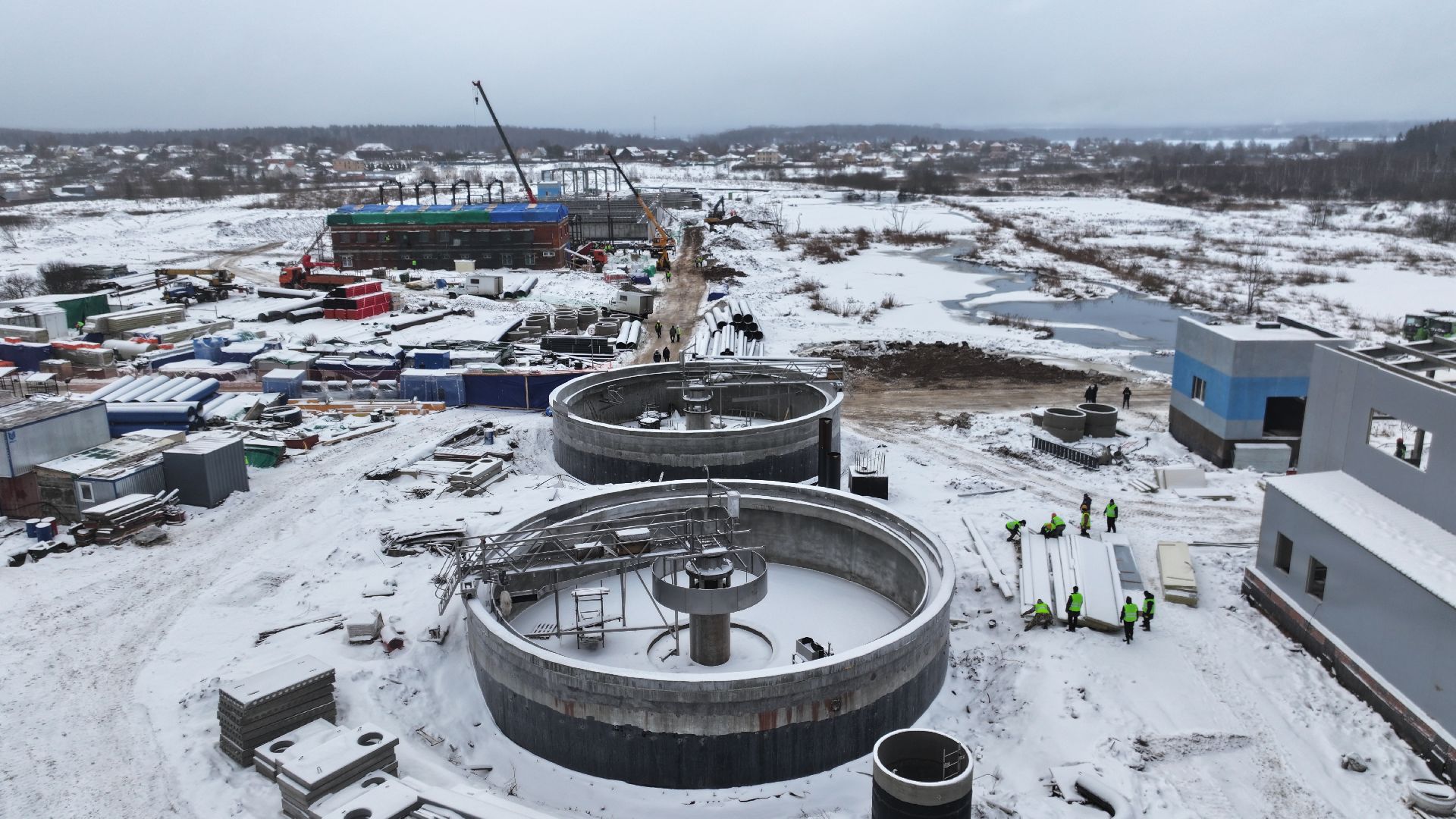 видео с коптера,солнечногорск, экология, очистные сооружения,