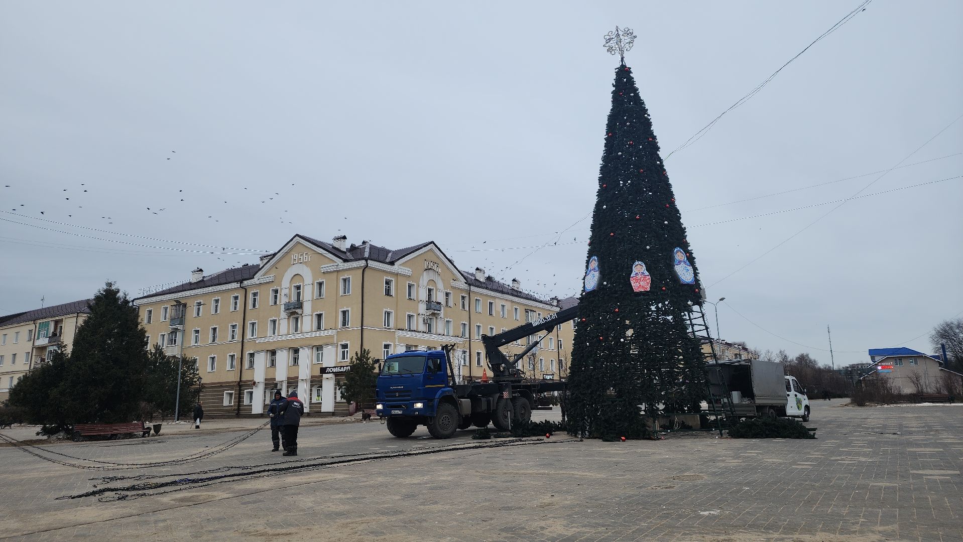благоустройство, новогодняя елка, Лосино-Петровский,