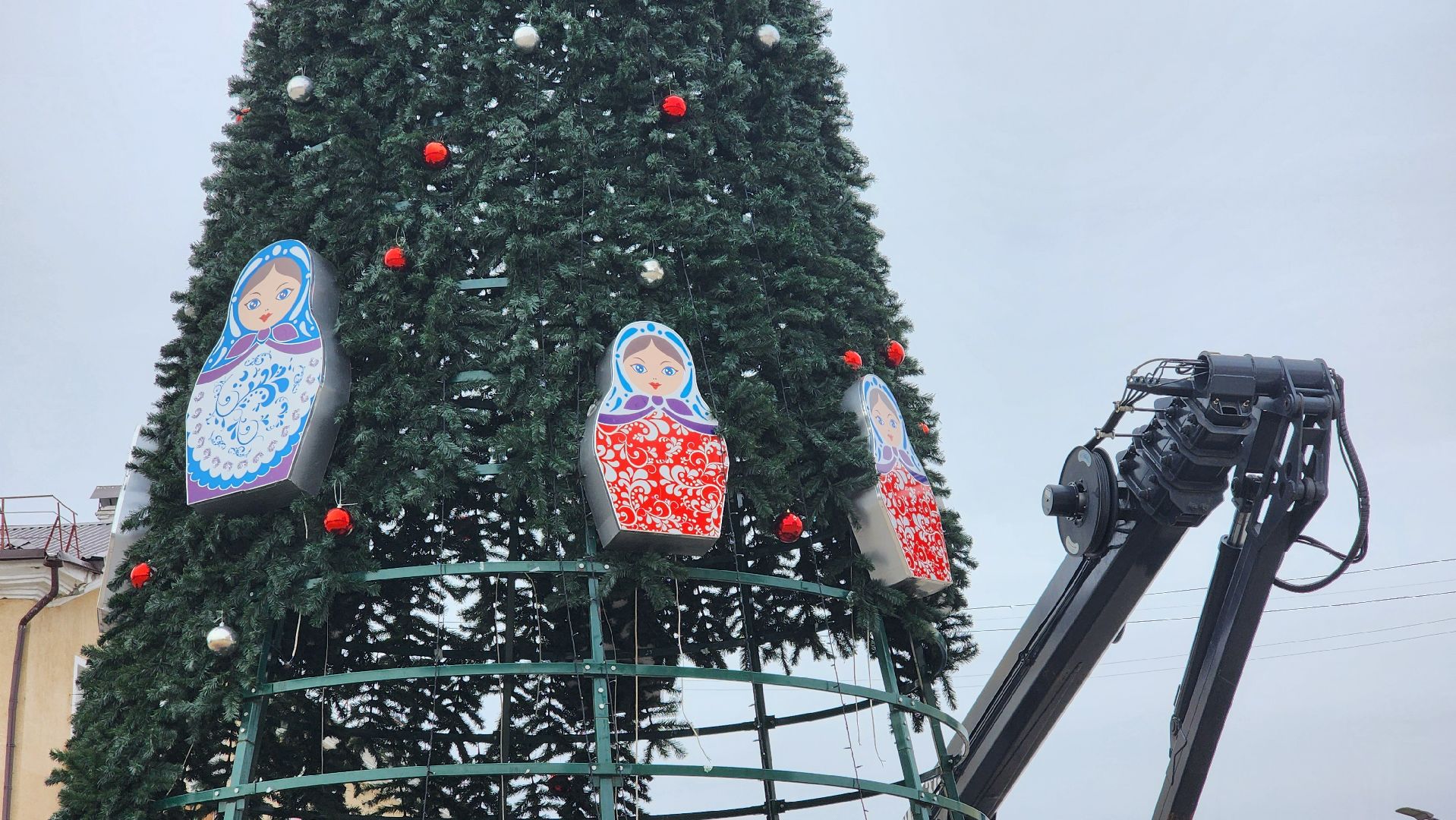 благоустройство, новогодняя елка, Лосино-Петровский,