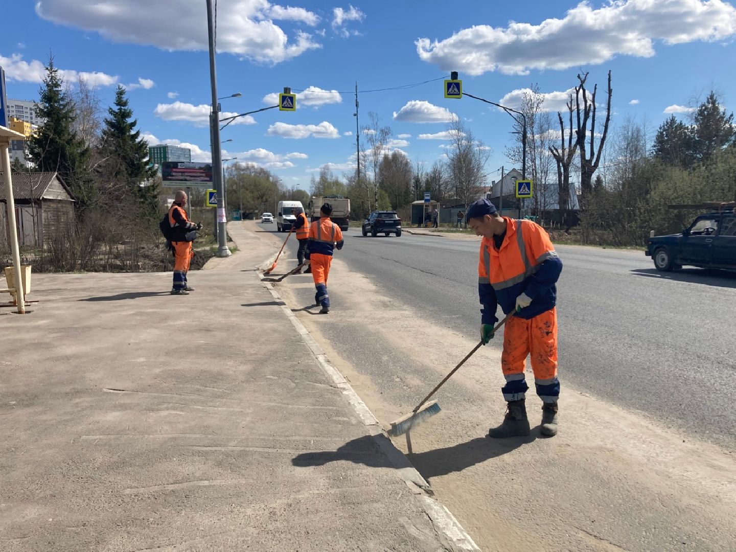 Солнечногорск, Голубое, благоустройство, дворники, деревня
