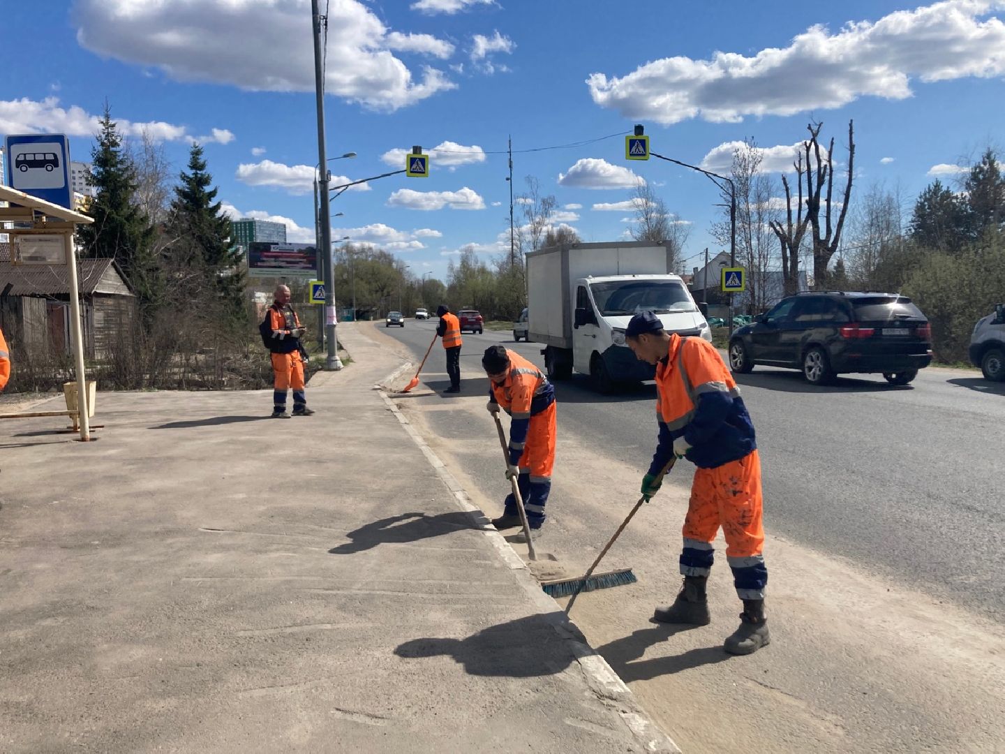 Солнечногорск, Голубое, благоустройство, дворники, деревня