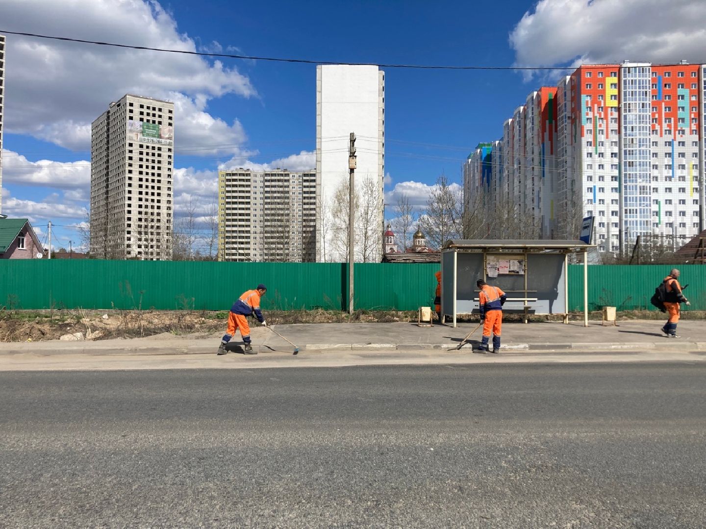 Солнечногорск, Голубое, благоустройство, дворники, деревня