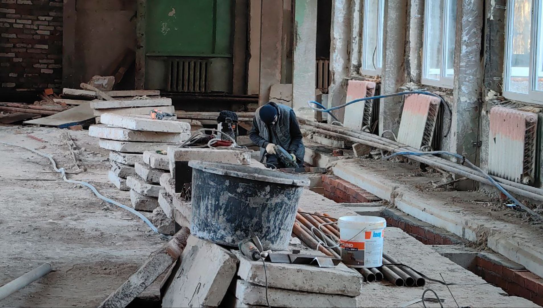 капистальный ремонт, школа, здание, Строительство, демонтаж, вертикалки,