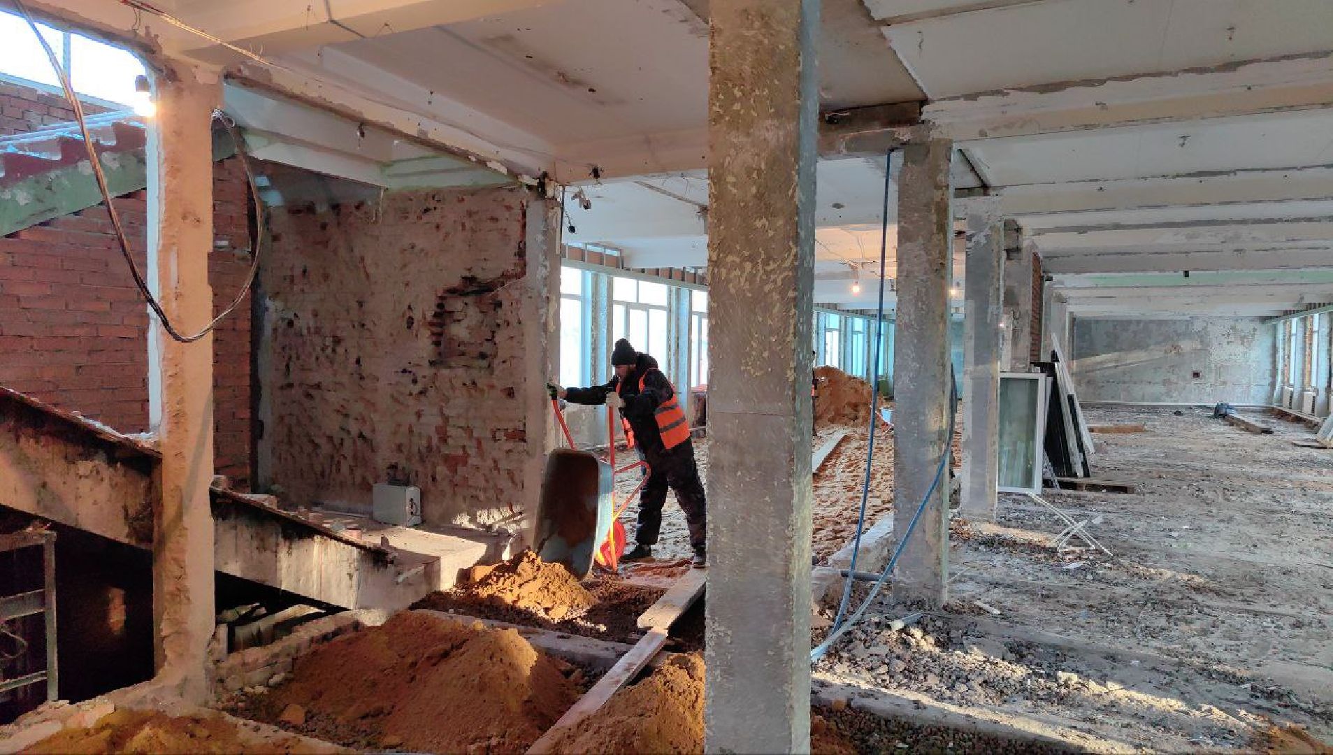 капистальный ремонт, школа, здание, Строительство, демонтаж, вертикалки,