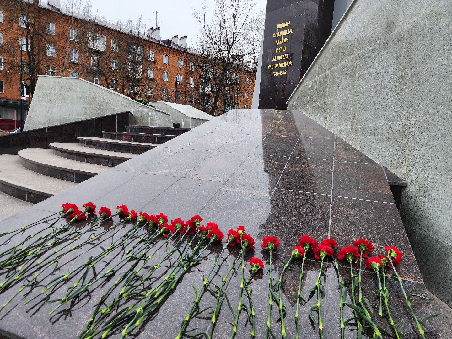 вов, митинг памяти, освобождение московской области, возложение цветов, фрязино,