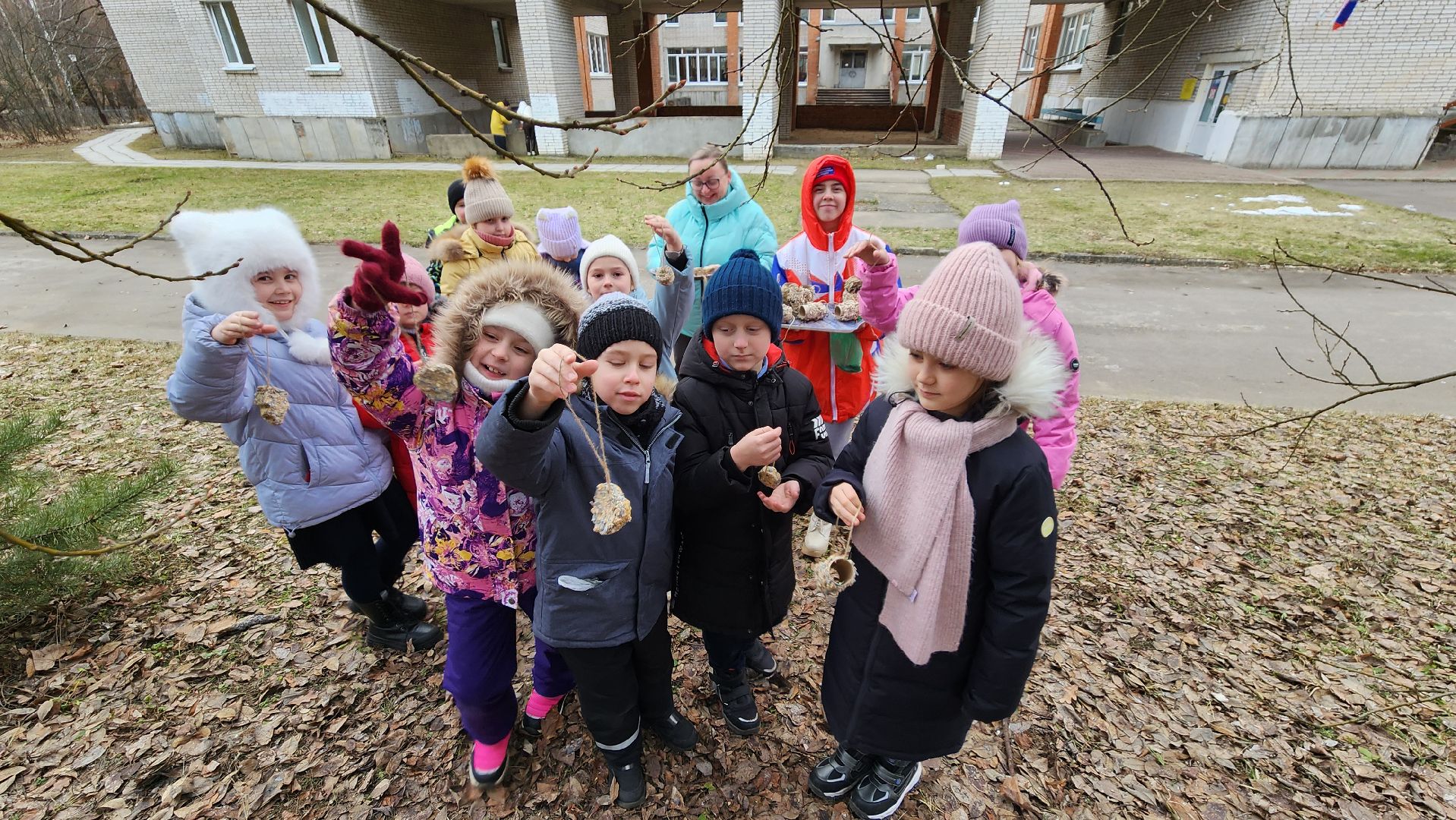 покорми птиц зимой, движение первых, орлята россии, гимназия протвино,