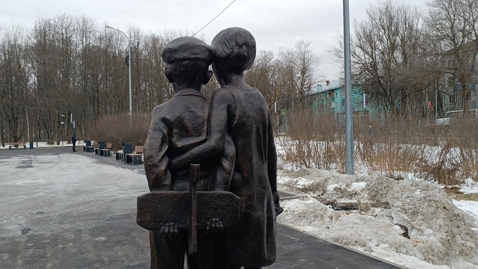 памятник, лобня, парк, реконструкция,