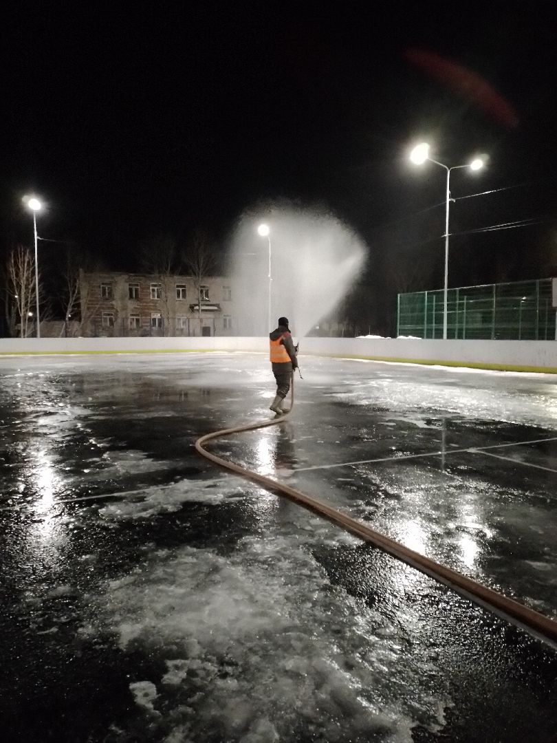 каток спорт хоккей зима лед городской округ Восход,
