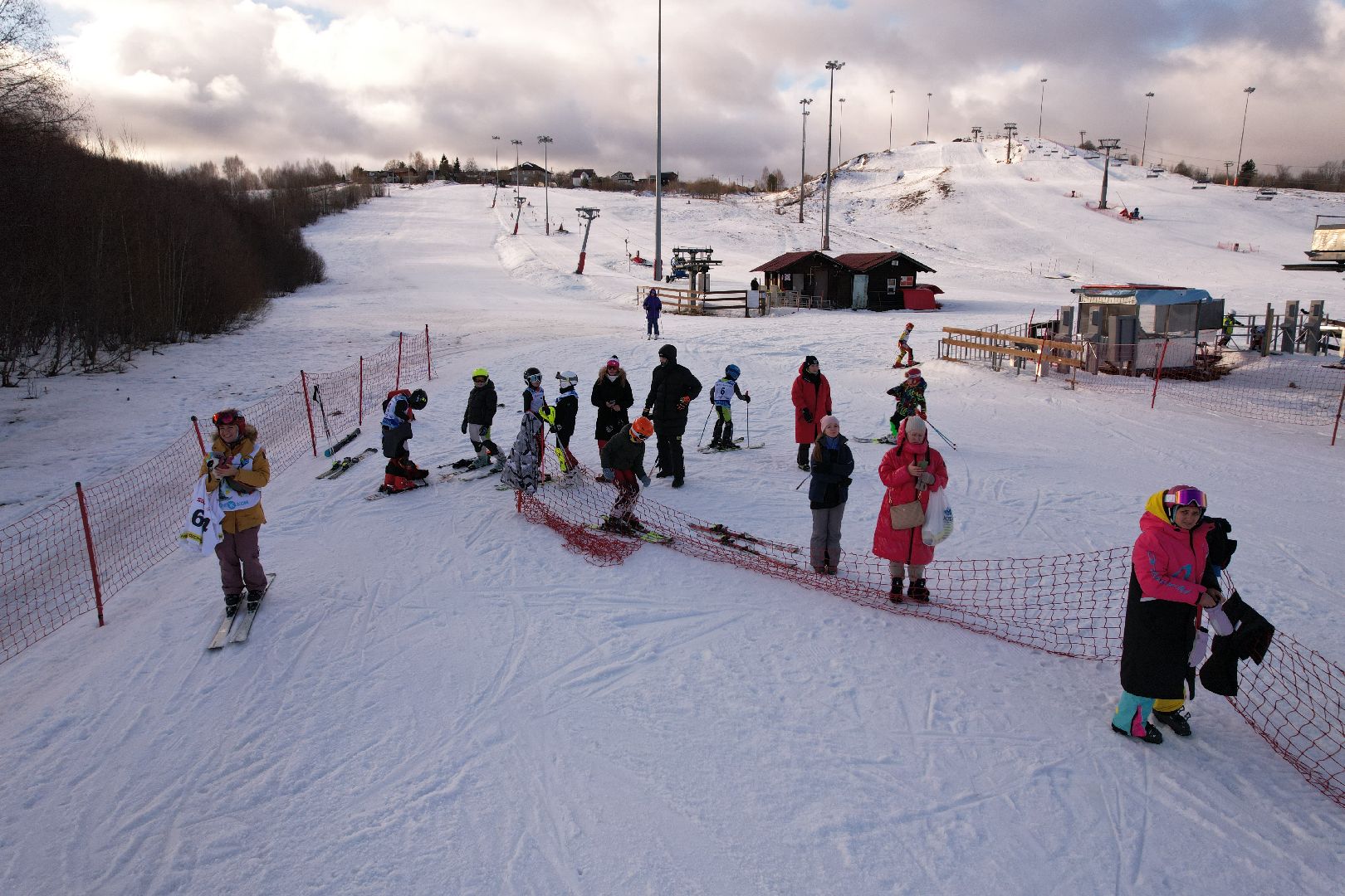 видео с коптера, горнолыжный спорт, дмитров,