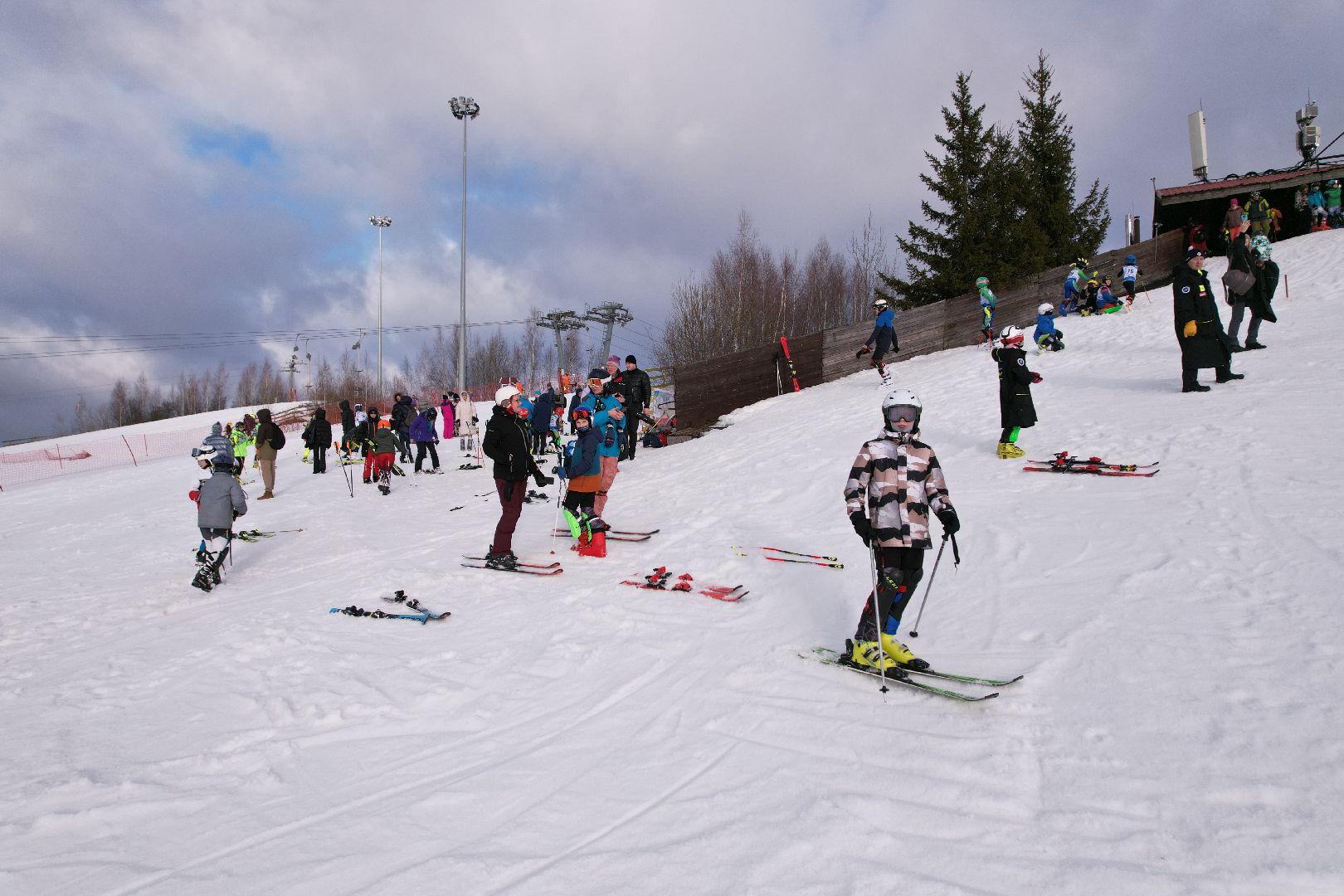 видео с коптера, горнолыжный спорт, дмитров,