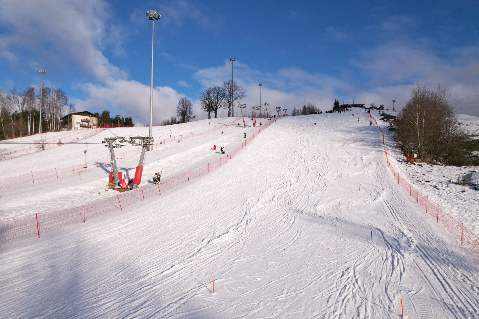 видео с коптера, горнолыжный спорт, дмитров,