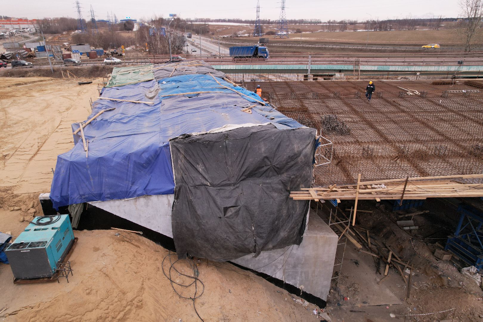 видео с коптера, дороги, ленинский го, путепровод, каширское шоссе,