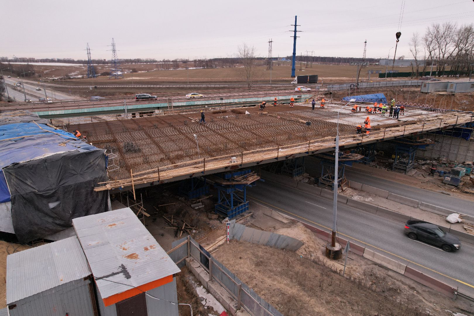 видео с коптера, дороги, ленинский го, путепровод, каширское шоссе,