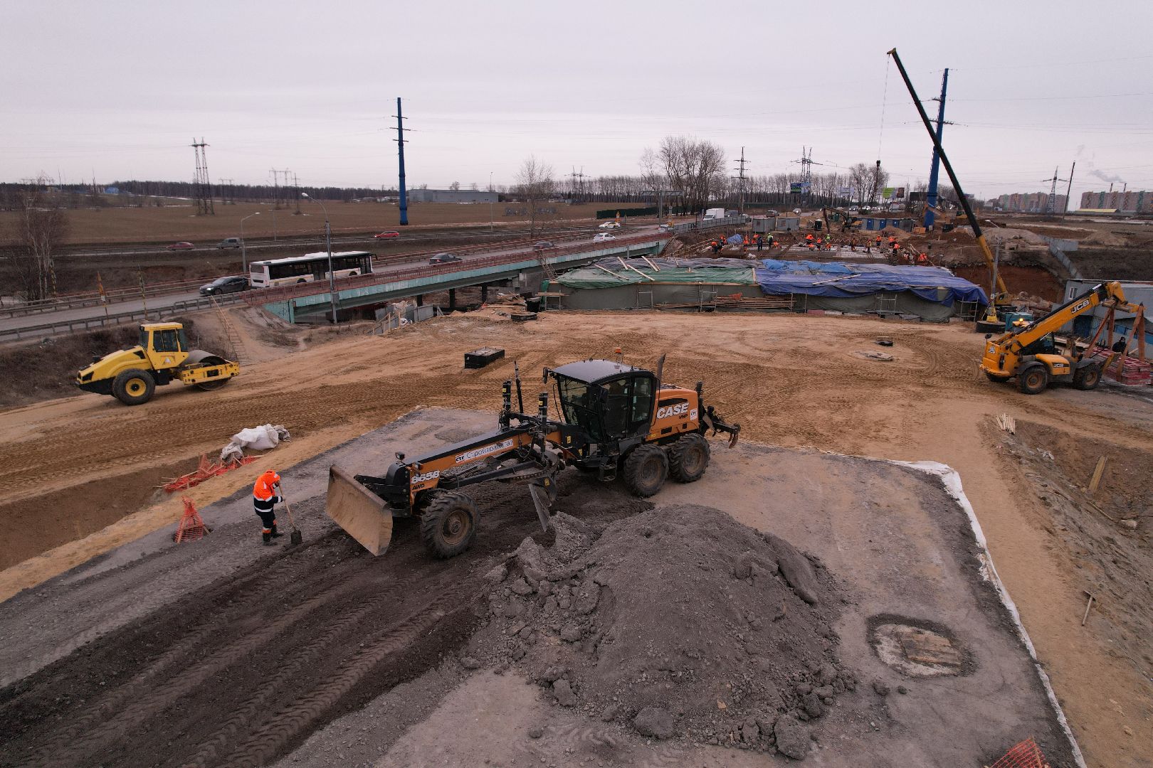 видео с коптера, дороги, ленинский го, путепровод, каширское шоссе,