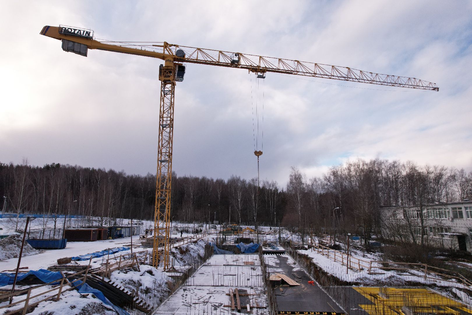 видео с коптера, школа, дмитров,