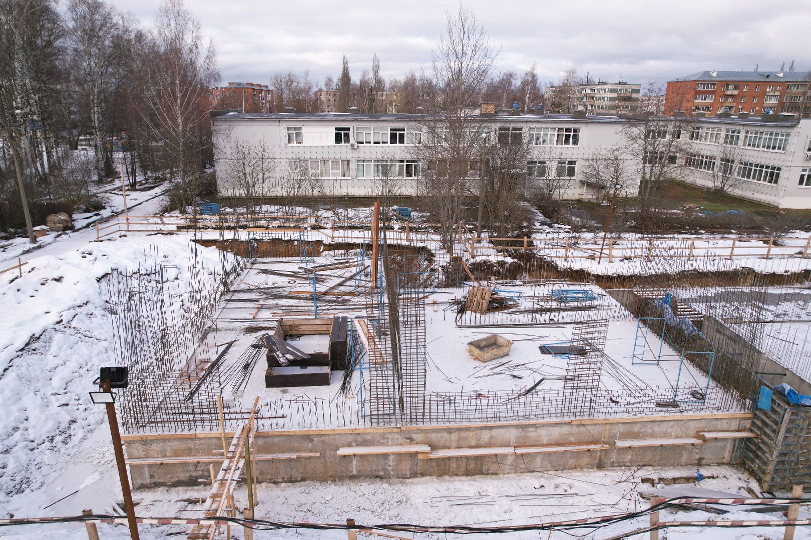 видео с коптера, школа, дмитров,