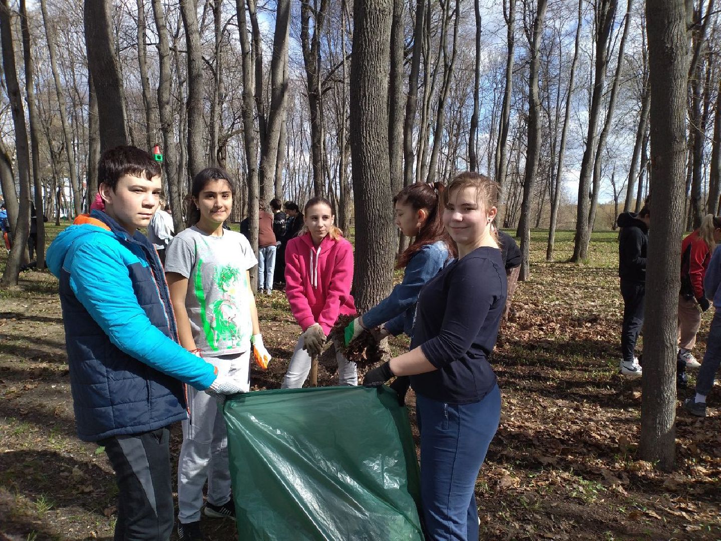 субботник, парк, дети, Лосино-Петровский