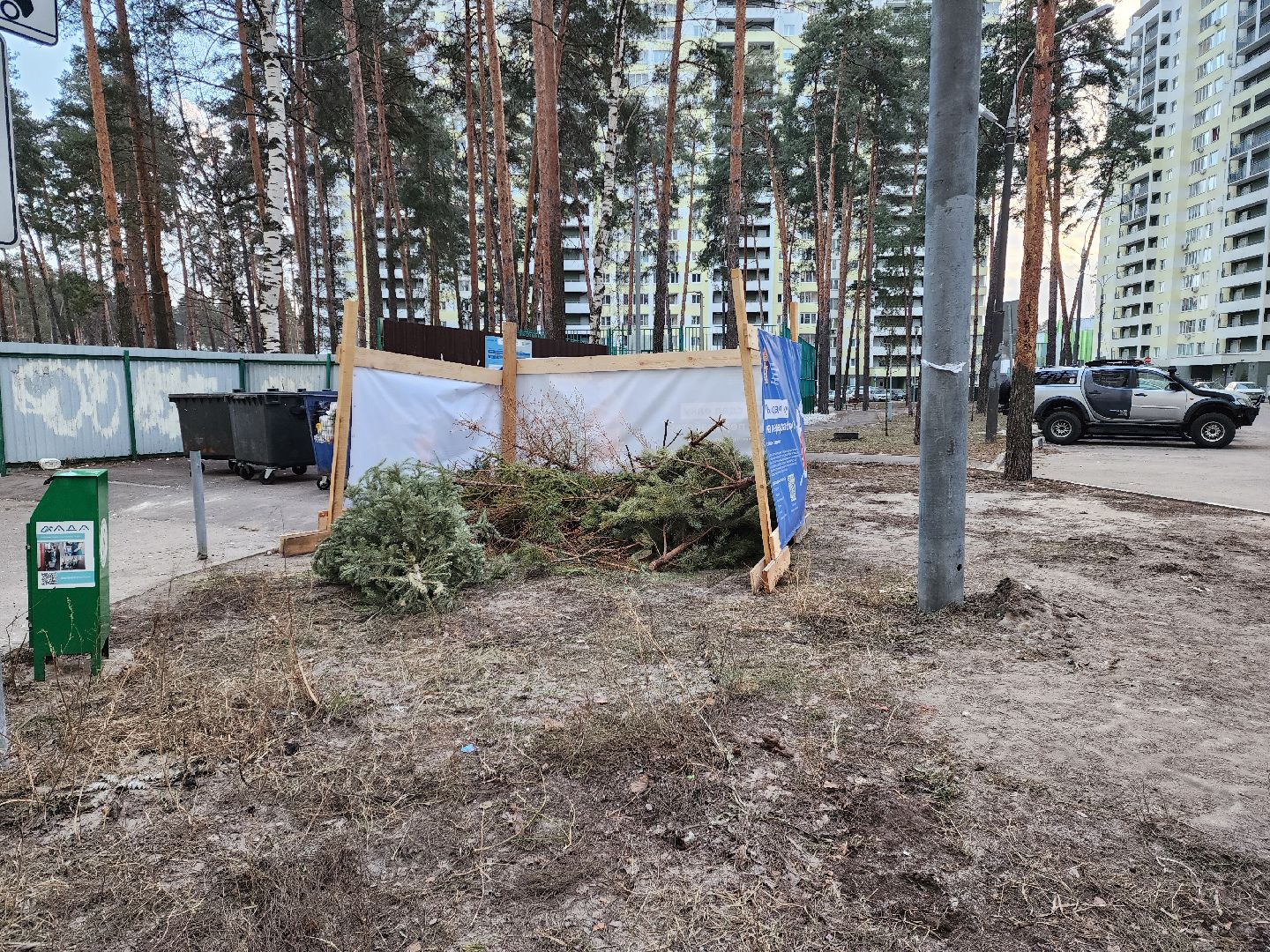 раменское, экология, акция по сбору елей, площадка на высоковольтной, вертикалки,
