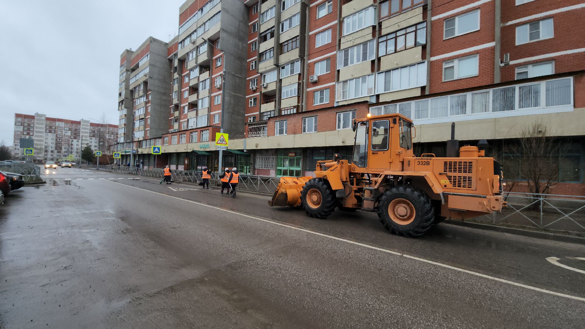 серпухов, улица юбилейная, микрорайон ивановские дворики, комбинат благоустройства, уборка улиц города,