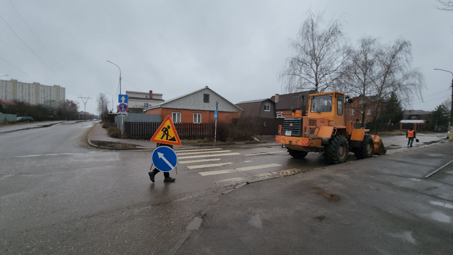 серпухов, улица фестивальная, комбинат благоустройства, уборка дороги, благоустройство,