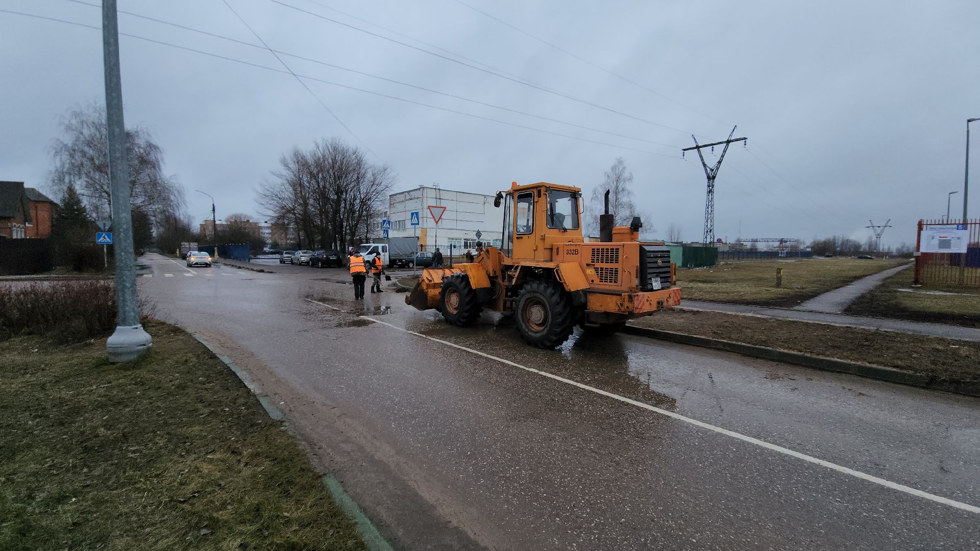 серпухов, улица фестивальная, комбинат благоустройства, уборка дороги, благоустройство,