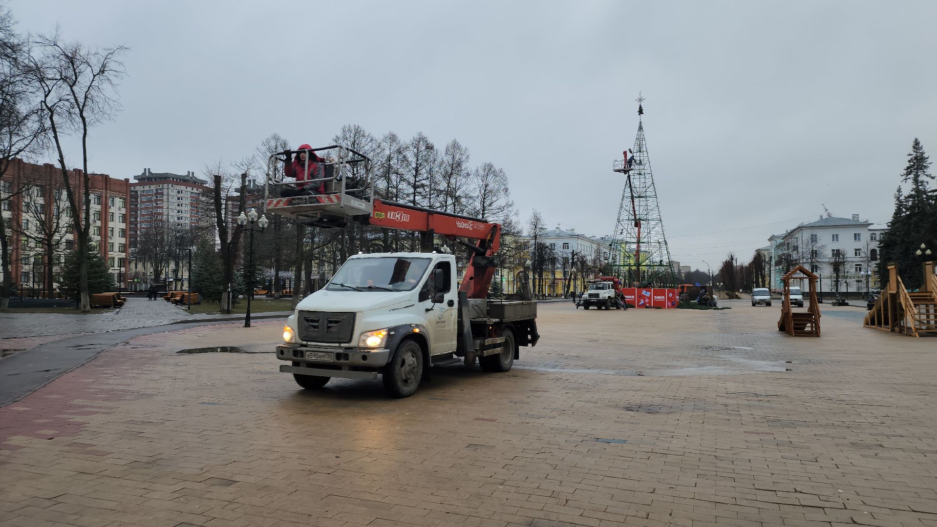 ступино, зима в подмомсковье, ёлка, вертикалки,