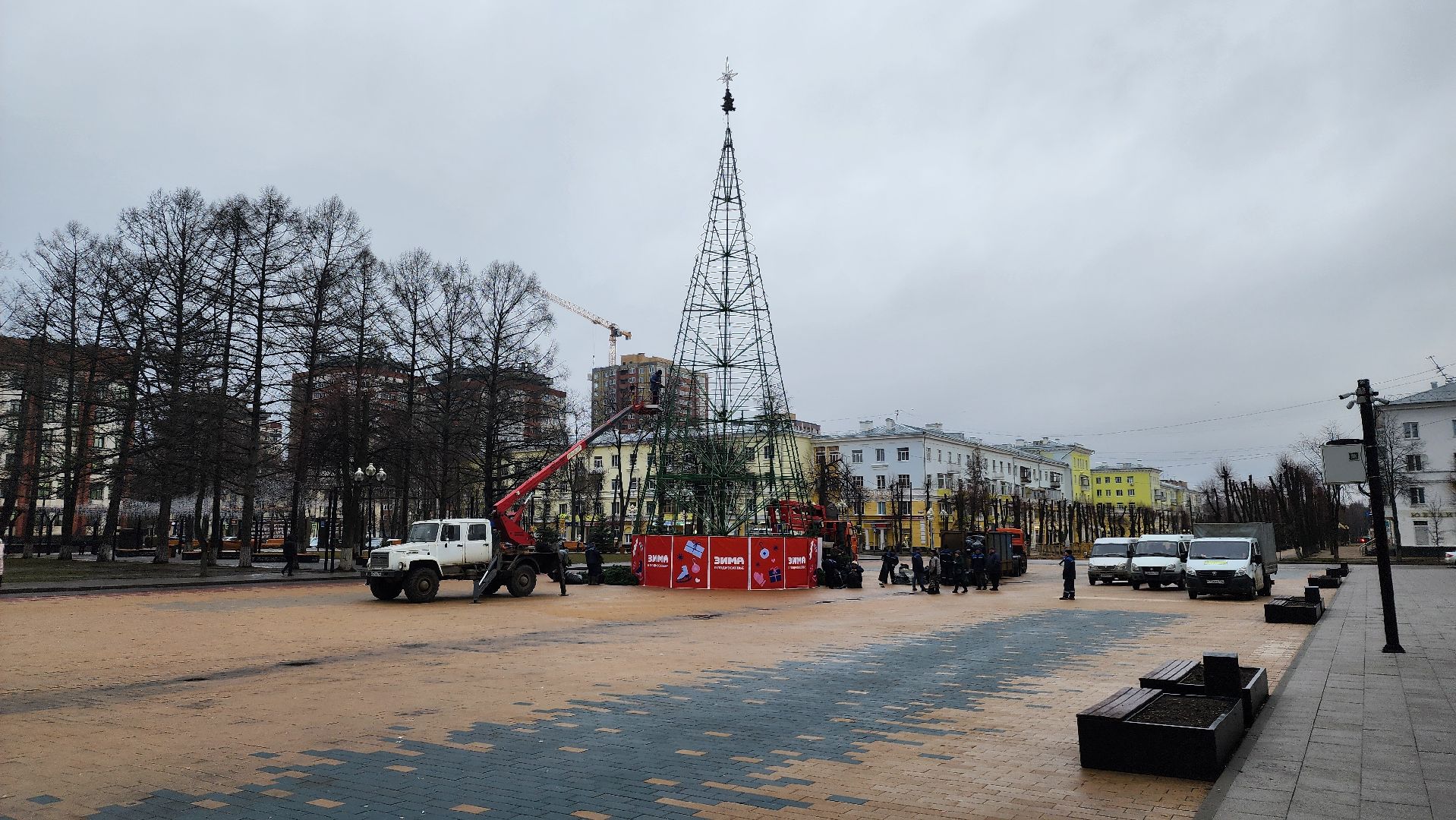 ступино, зима в подмомсковье, ёлка, вертикалки,