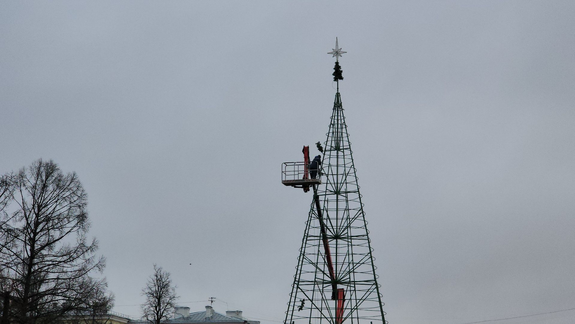 ступино, зима в подмомсковье, ёлка, вертикалки,