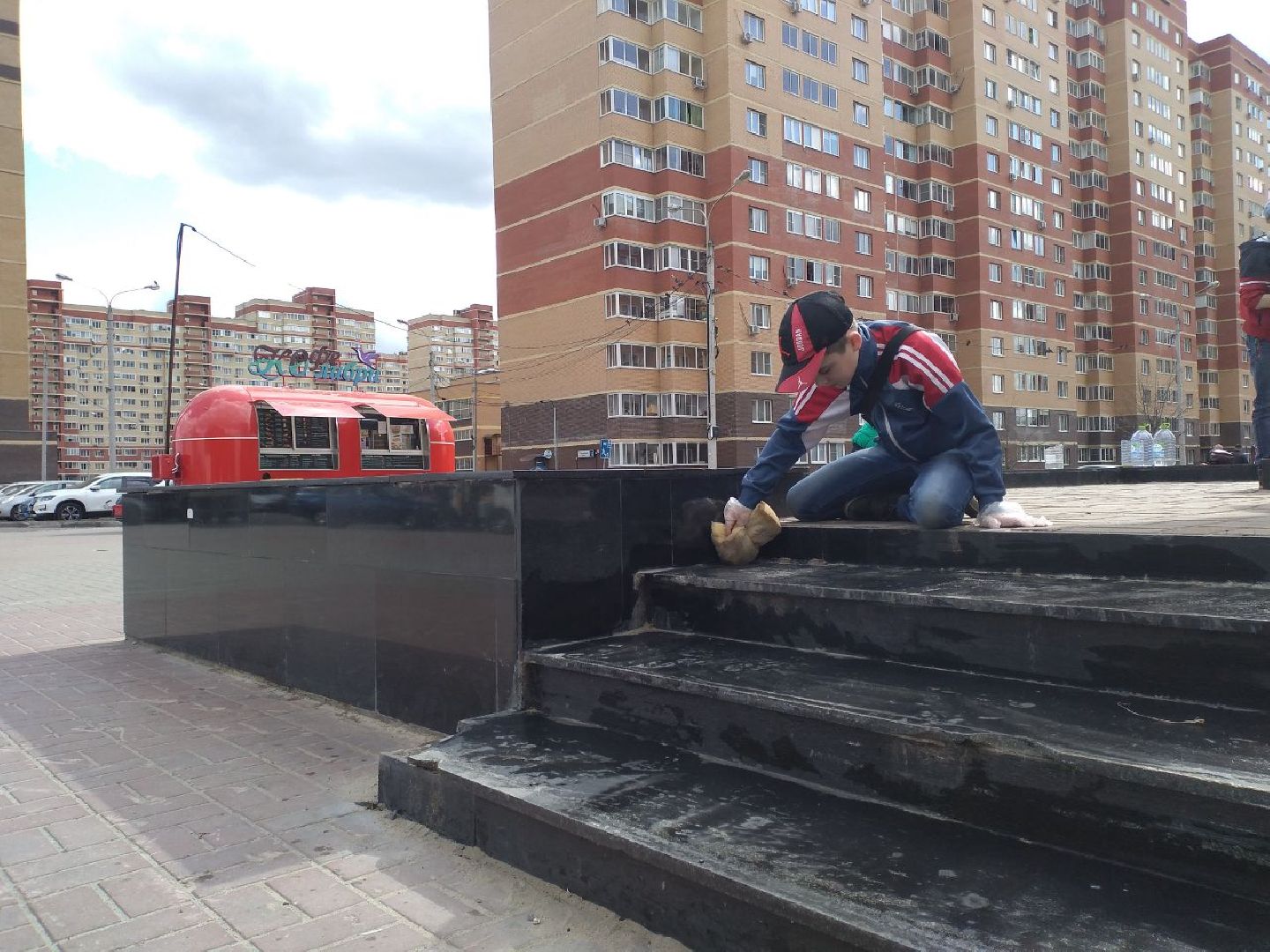 субботник, кадеты, памятник, Лосино-Петровский