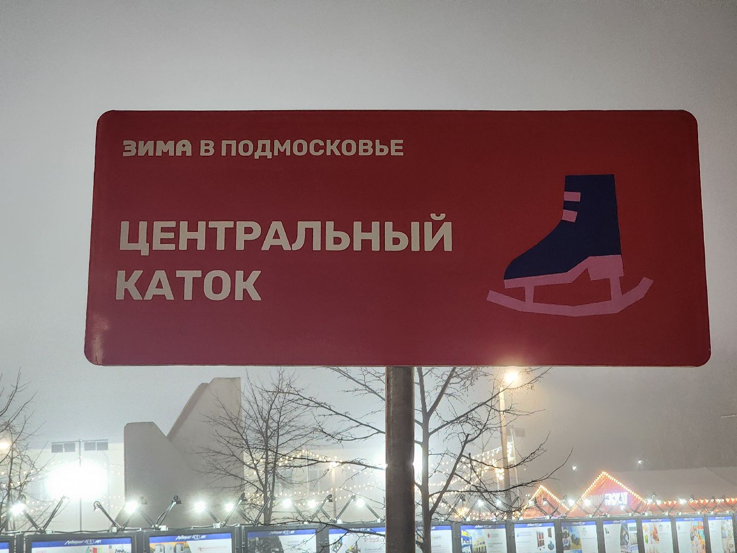 Каток, Парк, Новый год,