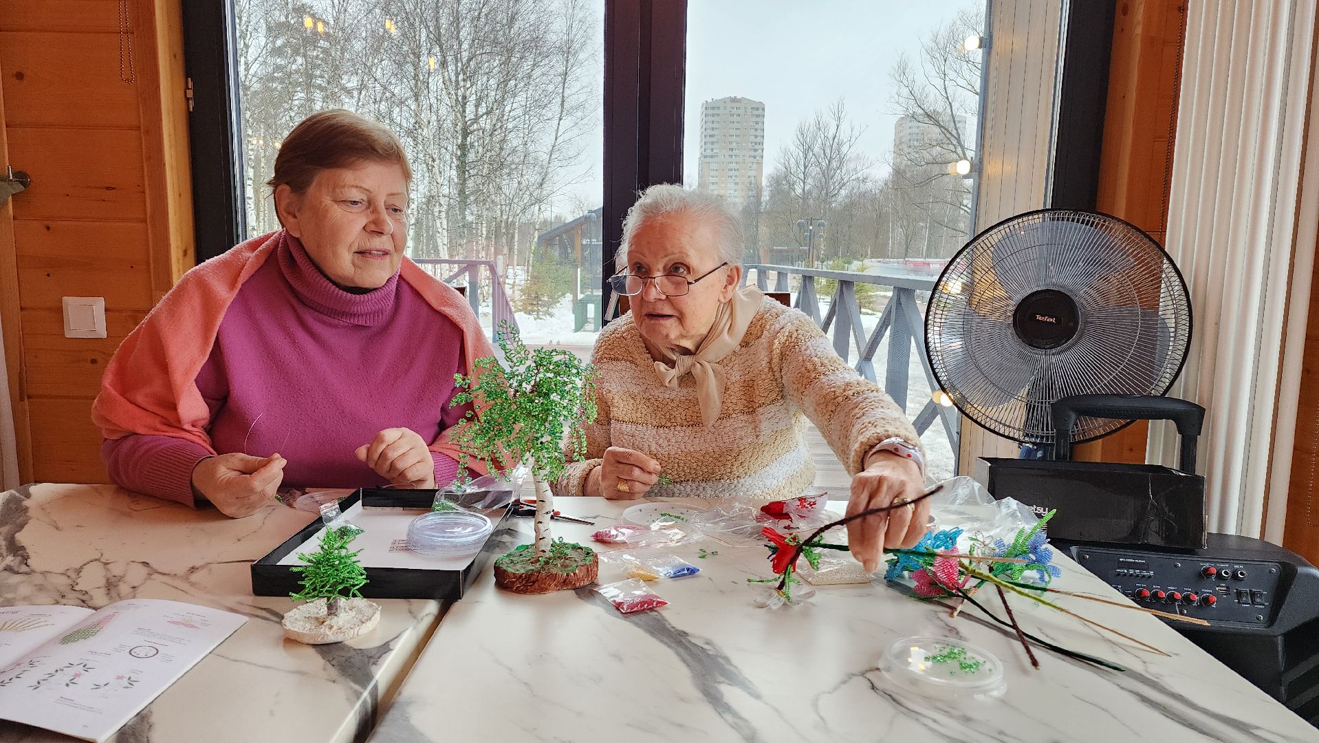 Досуг для пенсионеров, бисероплетение, Бисер, Лесопарк, Лобня, вертикалки,