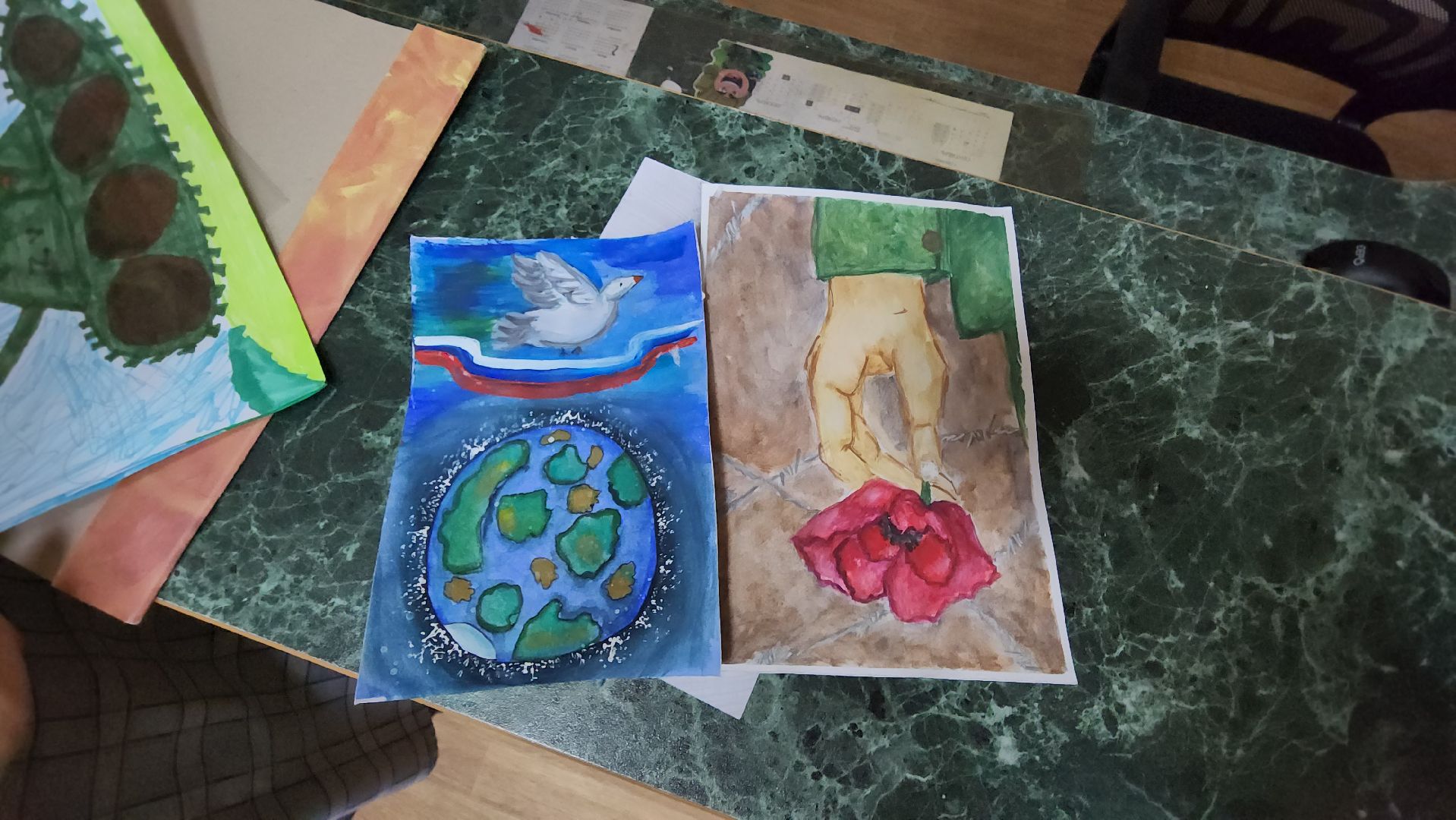 Библиотека, патриотическая акция, Истра,Дети,Рисунки,