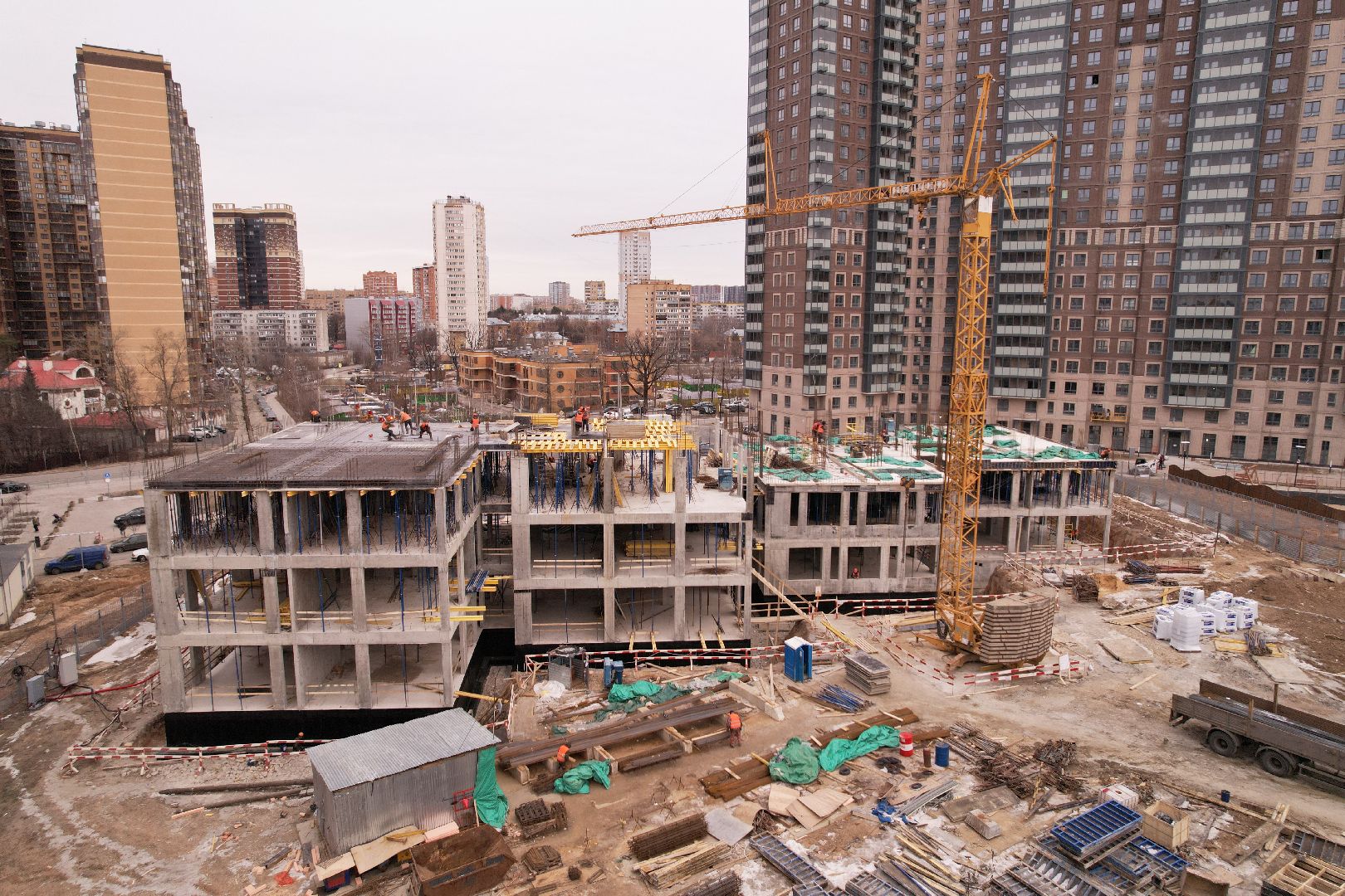 видео с коптера, одинцово, детский сад,