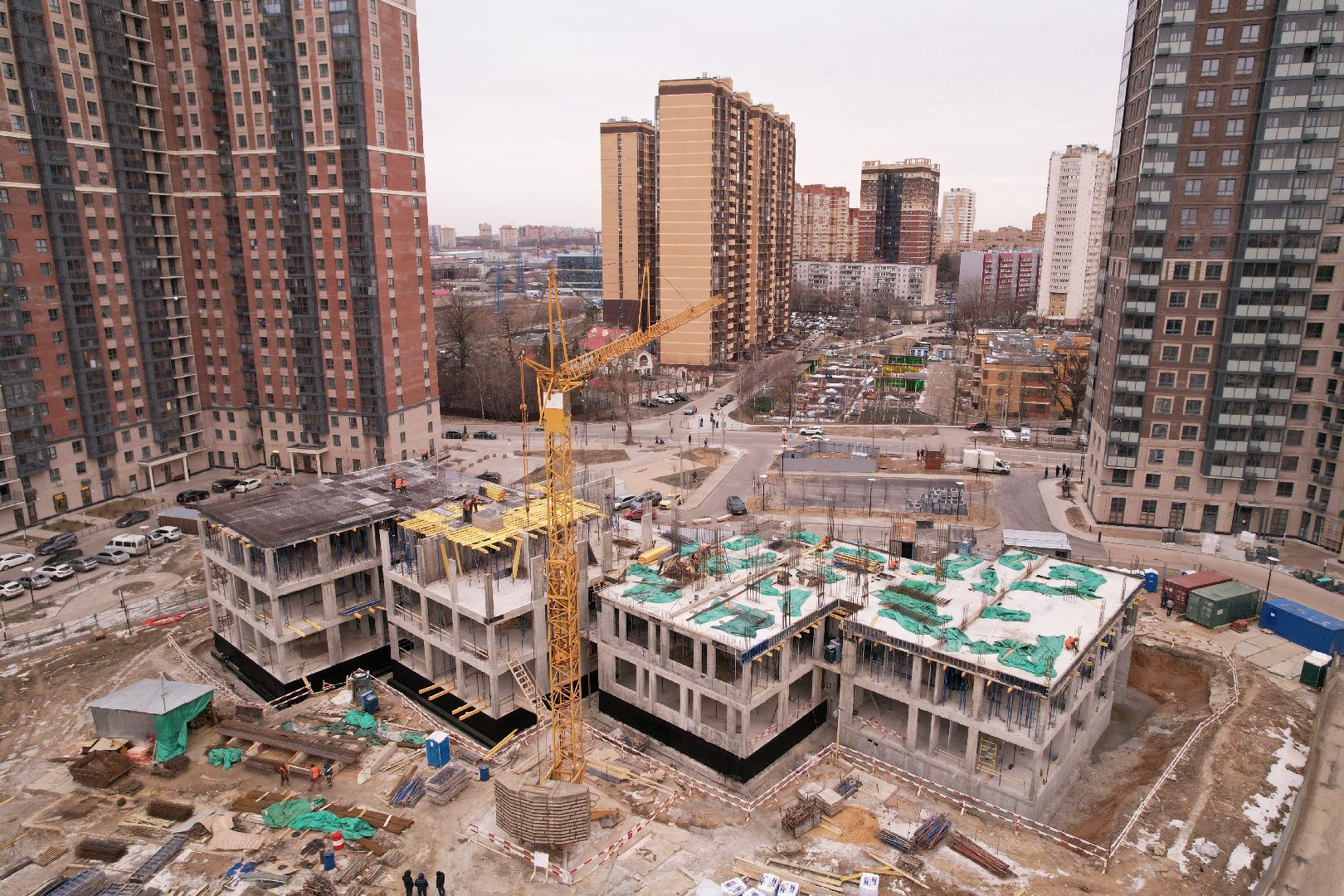 видео с коптера, одинцово, детский сад,