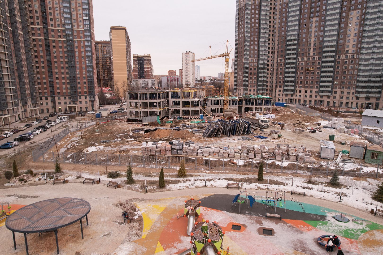 видео с коптера, одинцово, детский сад,