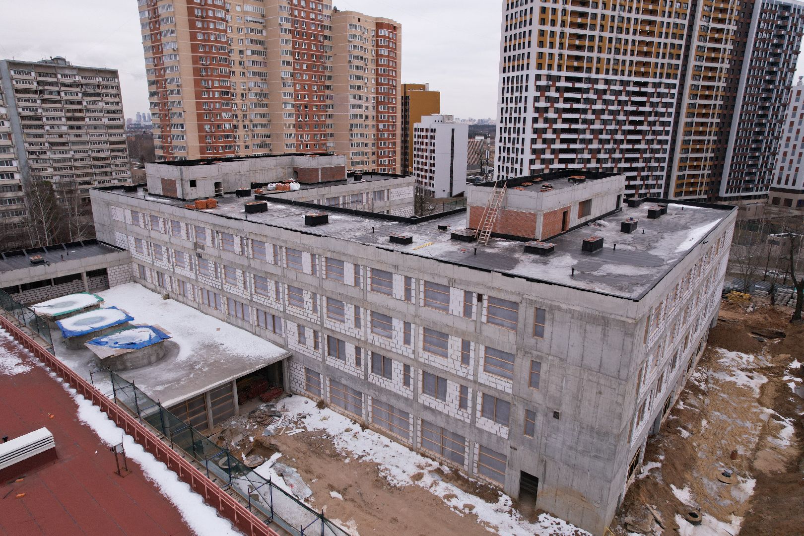 видео с коптера, одинцово, лицей,