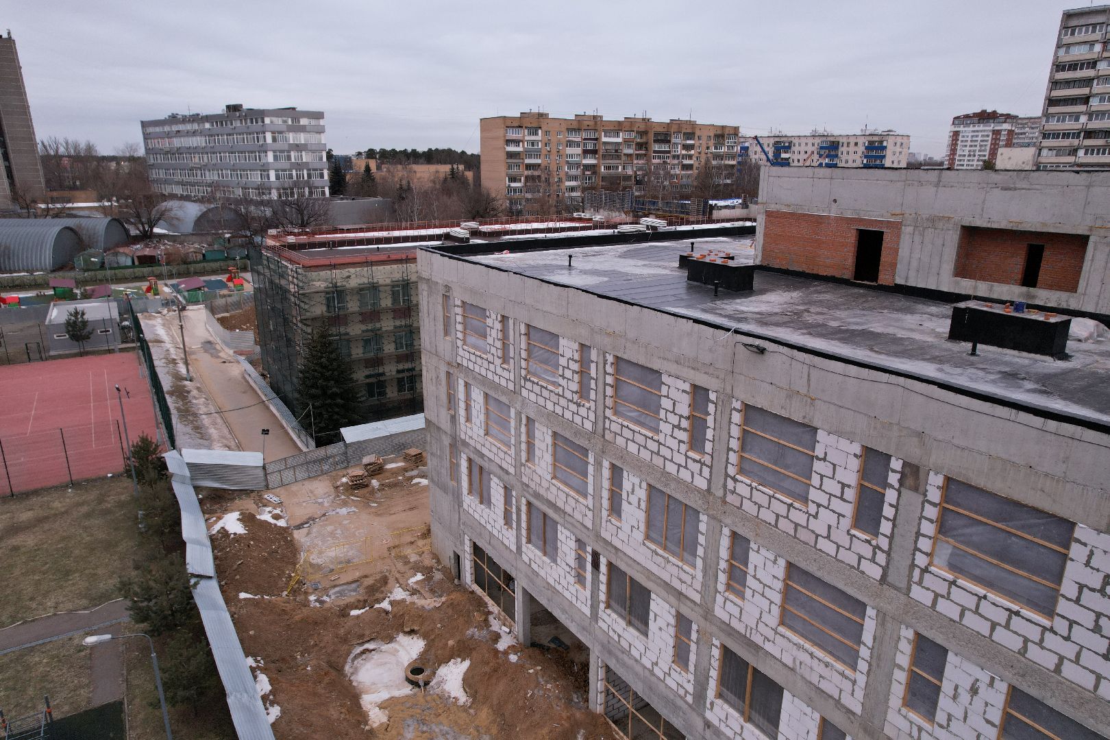 видео с коптера, одинцово, лицей,