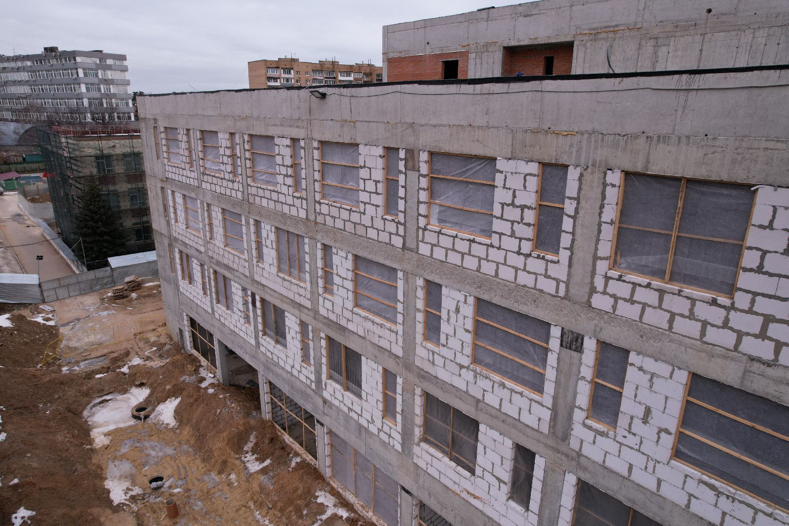 видео с коптера, одинцово, лицей,