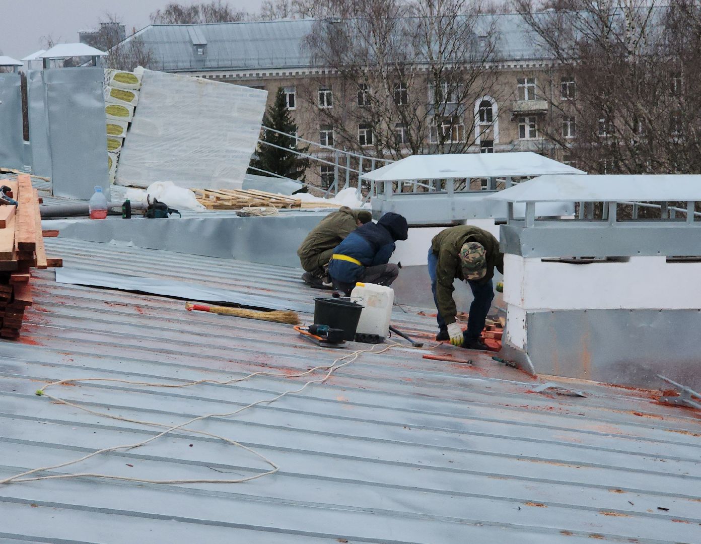 Дубна, дк октябрь, нацпроект культура, Ремонт кровли, Строительство, вертикалки,