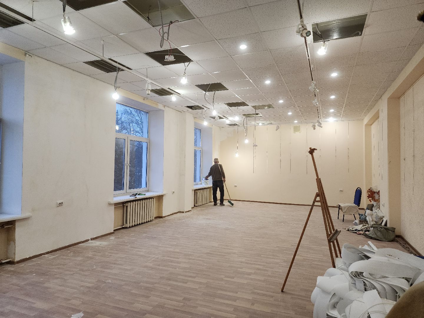 Дубна, дк октябрь, нацпроект культура, Ремонт кровли, Строительство, вертикалки,