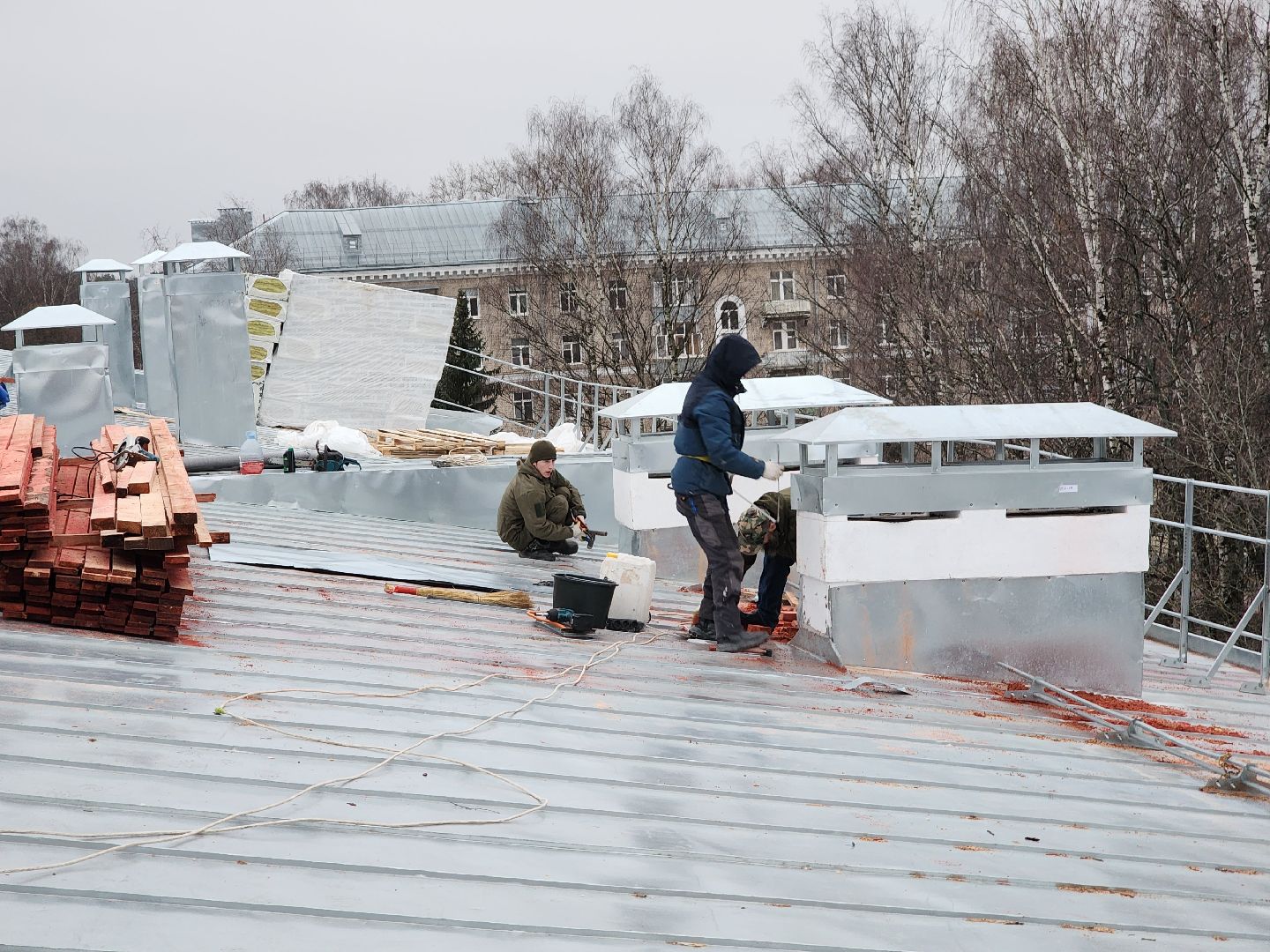 Дубна, дк октябрь, нацпроект культура, Ремонт кровли, Строительство, вертикалки,