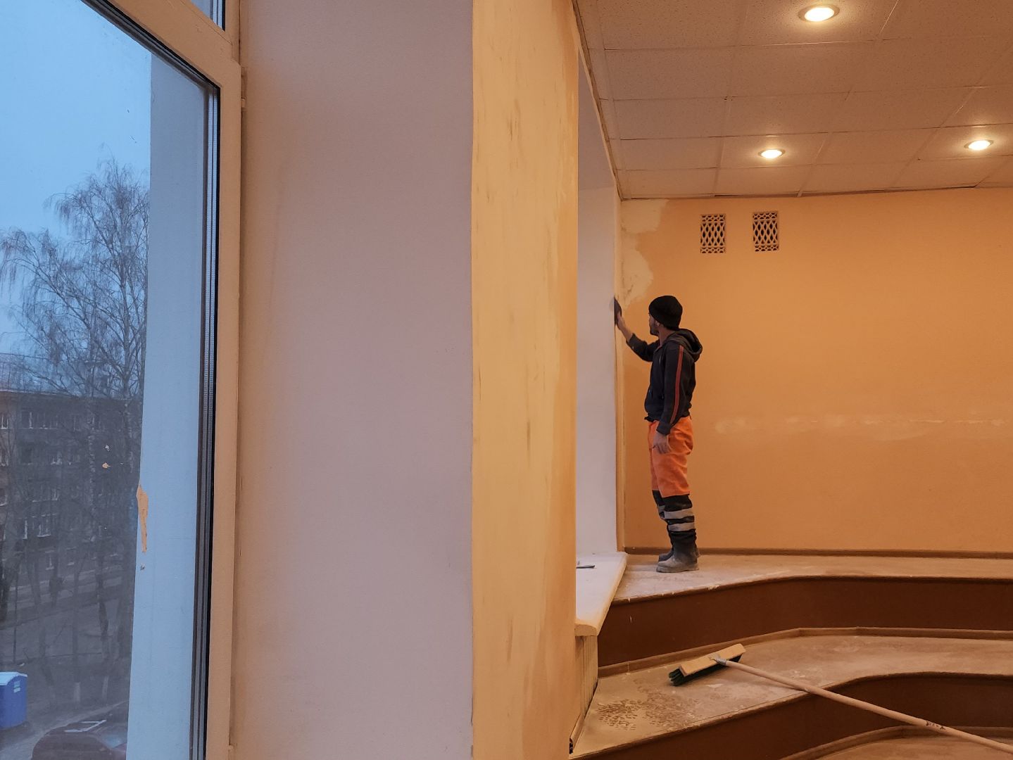 Дубна, дк октябрь, нацпроект культура, Ремонт кровли, Строительство, вертикалки,